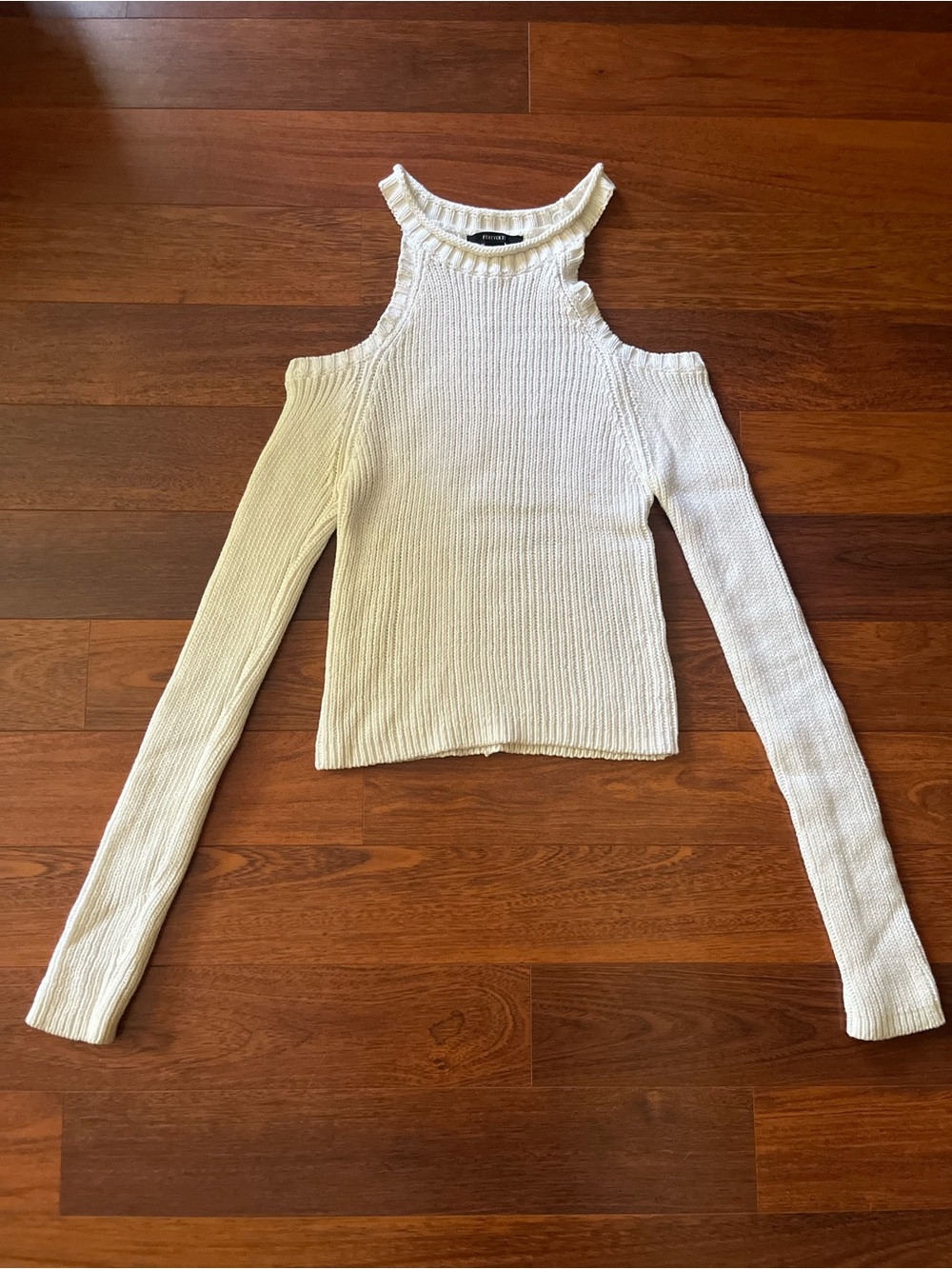 Forever 21 Open Shoulder Ribbed Knit Top